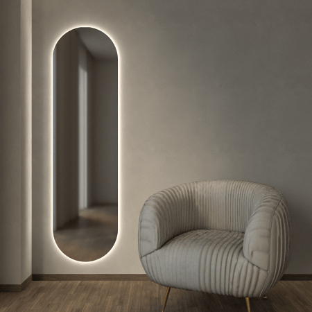 Καθρέπτης τοίχου Semi Oval Project Mirrors 180x50