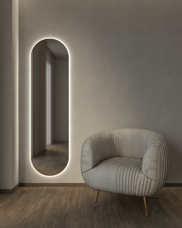 Καθρέπτης τοίχου Semi Oval Project Mirrors 180x50