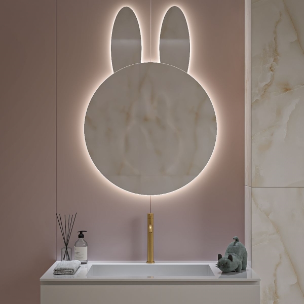 Παιδικός Καθρέπτης Led Rabbit 70x100