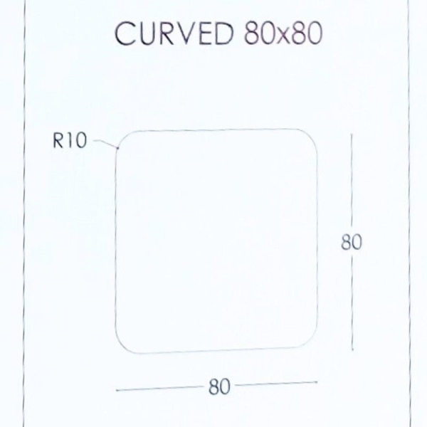 Καθρέπτης Curved 80x80