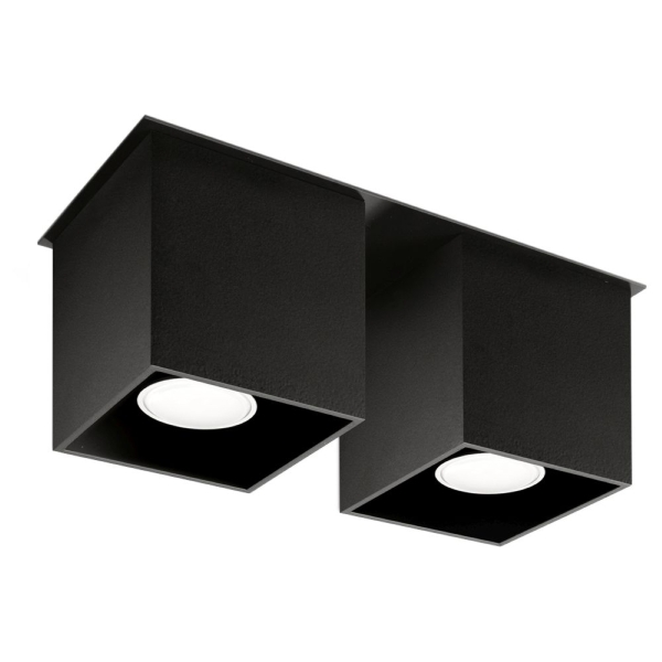 Sollux Φωτιστικό οροφής Quad 2,αλουμίνιο,2xGU10/40w