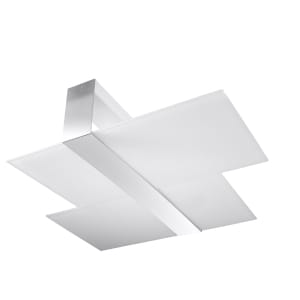Sollux Φωτιστικό οροφής Massimo 2,χάλυβας, γυαλί,2xE27/60w