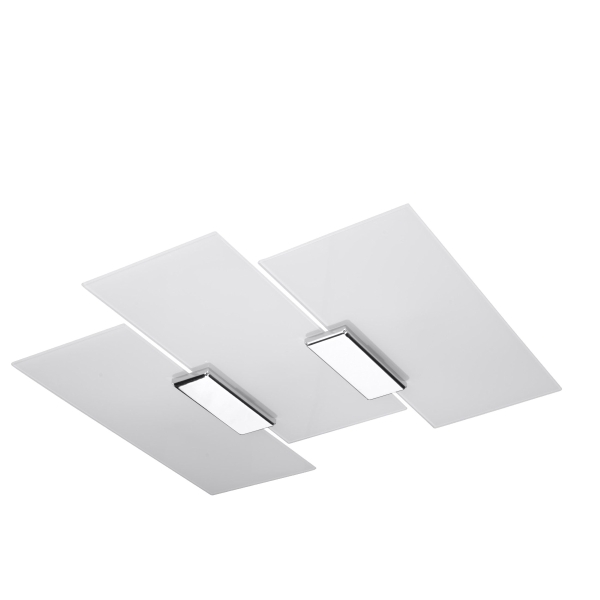 Sollux Φωτιστικό οροφής Fabiano 2,χάλυβας, γυαλί,2xE27/60w