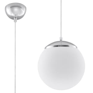 Sollux Κρεμαστό φωτιστικό Ugo 1,χάλυβας, γυαλί,1xE27/60w