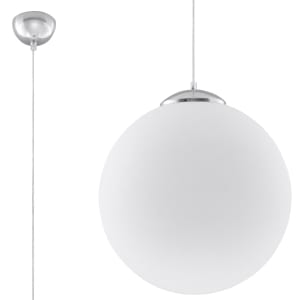 Sollux Κρεμαστό φωτιστικό Ugo 1,χάλυβας, γυαλί,1xE27/60w