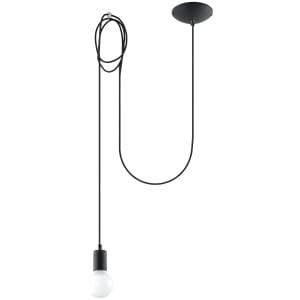 Sollux Κρεμαστό φωτιστικό Edison 1,ύφασμα, χάλυβας,1xE27/60w