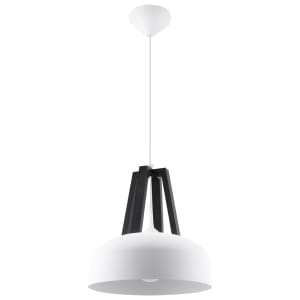 Sollux Κρεμαστό φωτιστικό Casco 1,λευκό-μαύρο,1xE27/60w
