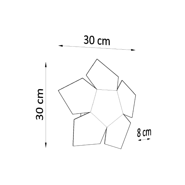 Sollux Φωτιστικό τοίχου Penta 2,ατσάλι,2xG9/40w - Image 4