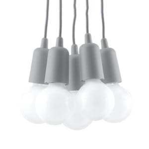 Sollux Κρεμαστό φωτιστικό Diego 5,PVC,5xE27/60w