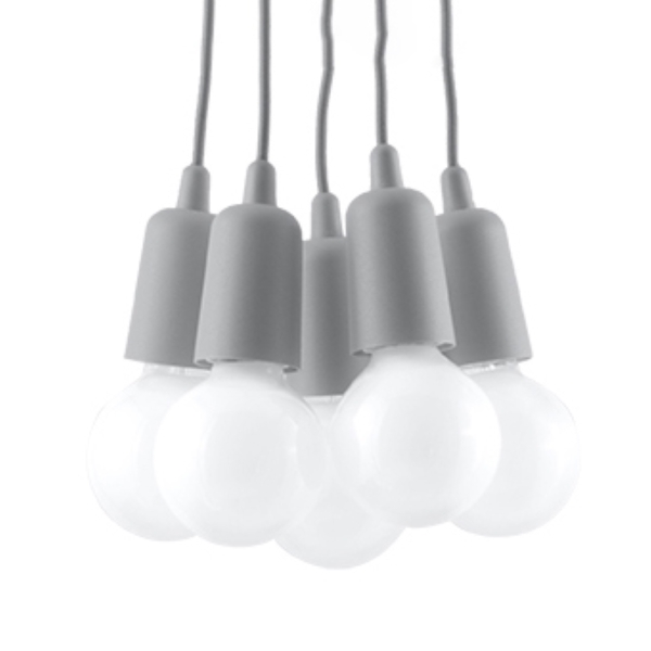 Sollux Κρεμαστό φωτιστικό Diego 5,PVC,5xE27/60w