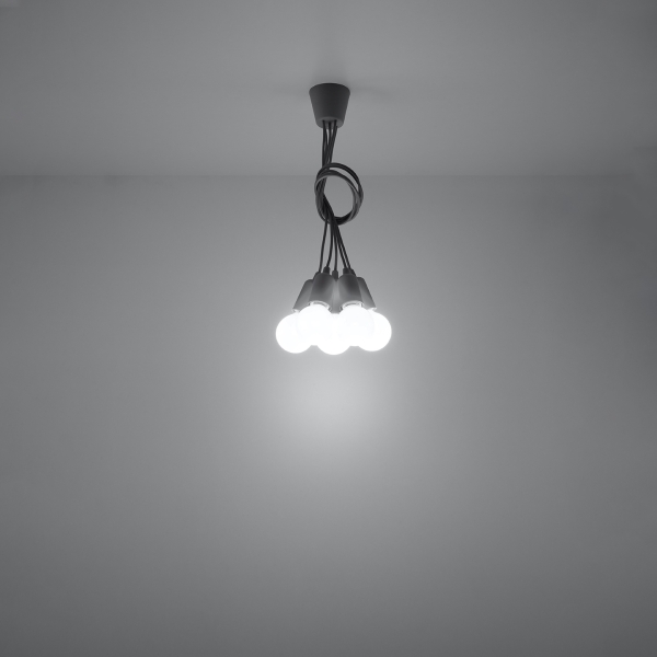 Sollux Κρεμαστό φωτιστικό Diego 5,PVC,5xE27/60w - Image 6