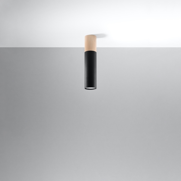 Sollux Φωτιστικό οροφής Pablo 1,χάλυβας, ξύλο,1xGU10/40w - Image 2