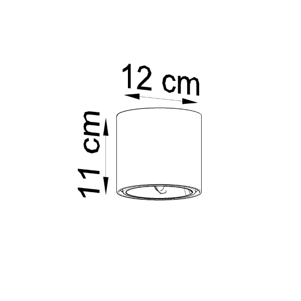 Sollux Φωτιστικό οροφής Tiube 1,αλουμίνιο,1xGU10/40w - Image 6