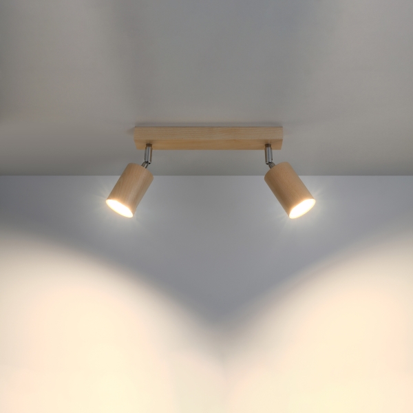 Sollux Φωτιστικό οροφής Berg 2,ξύλο, 2xGU10/40w - Image 3