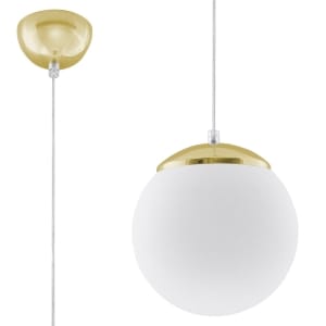 Sollux Κρεμαστό φωτιστικό Ugo 1,χάλυβας, γυαλί,1xE27/60w
