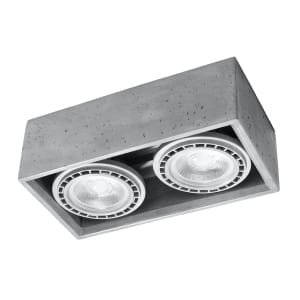 Sollux Φωτιστικό οροφής Quatro 2,σκυρόδεμα,2xGU10/40w