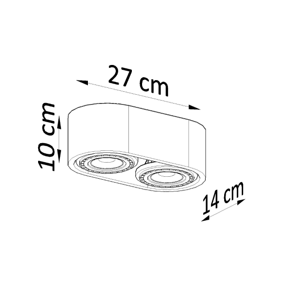 Sollux Φωτιστικό οροφής Basic 2,ξύλο,2xGU10/40w - Image 6