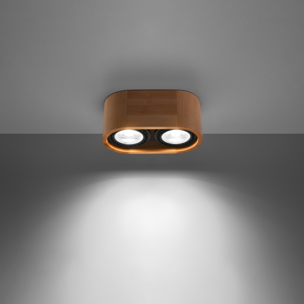 Sollux Φωτιστικό οροφής Basic 2,ξύλο,2xGU10/40w - Image 4
