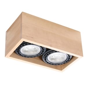 Sollux Φωτιστικό οροφής Quatro 2,ξύλο,2xGU10/40w