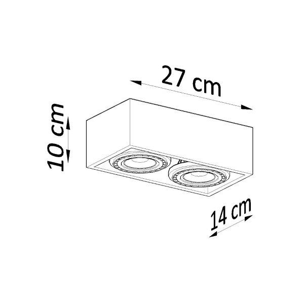 Sollux Φωτιστικό οροφής Quatro 2,ξύλο,2xGU10/40w - Image 6