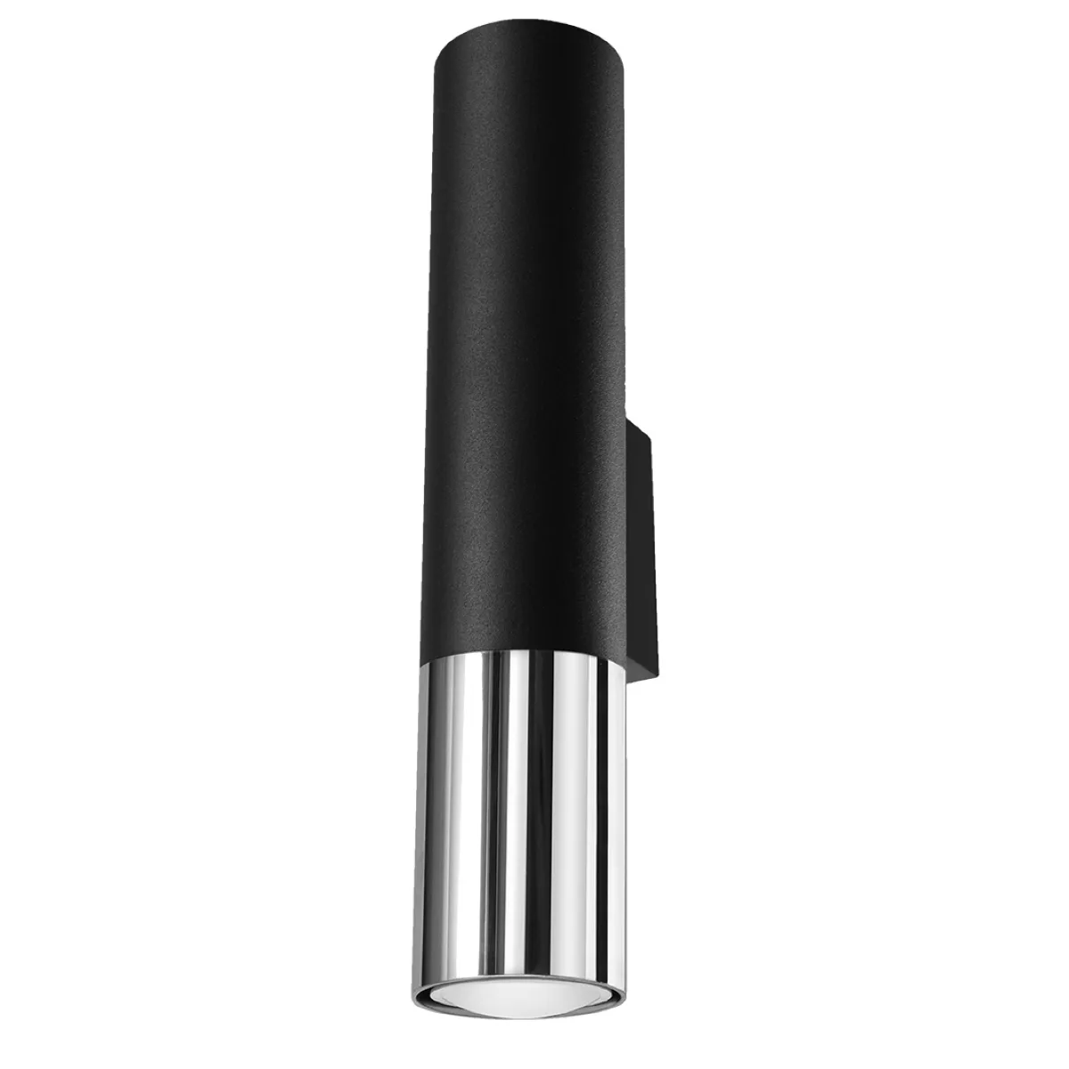 Sollux Φωτιστικό τοίχου Loopez 2,ατσάλι,2xGU10/40w,μαύρο,χρωμίου