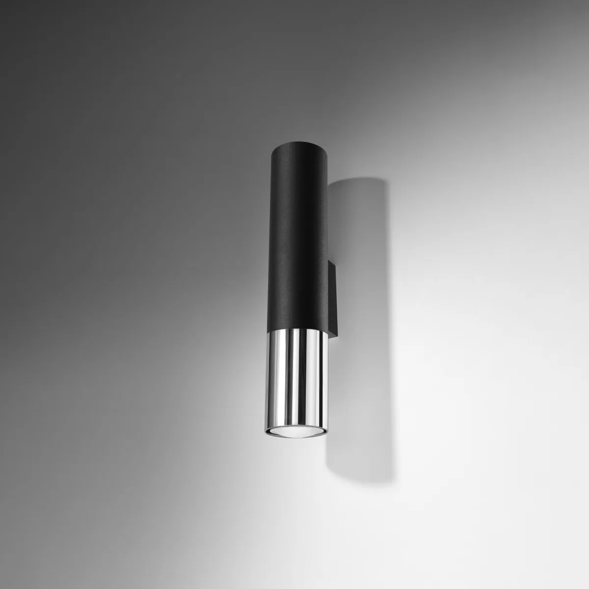 Sollux Φωτιστικό τοίχου Loopez 2,ατσάλι,2xGU10/40w,μαύρο,χρωμίου - Image 2