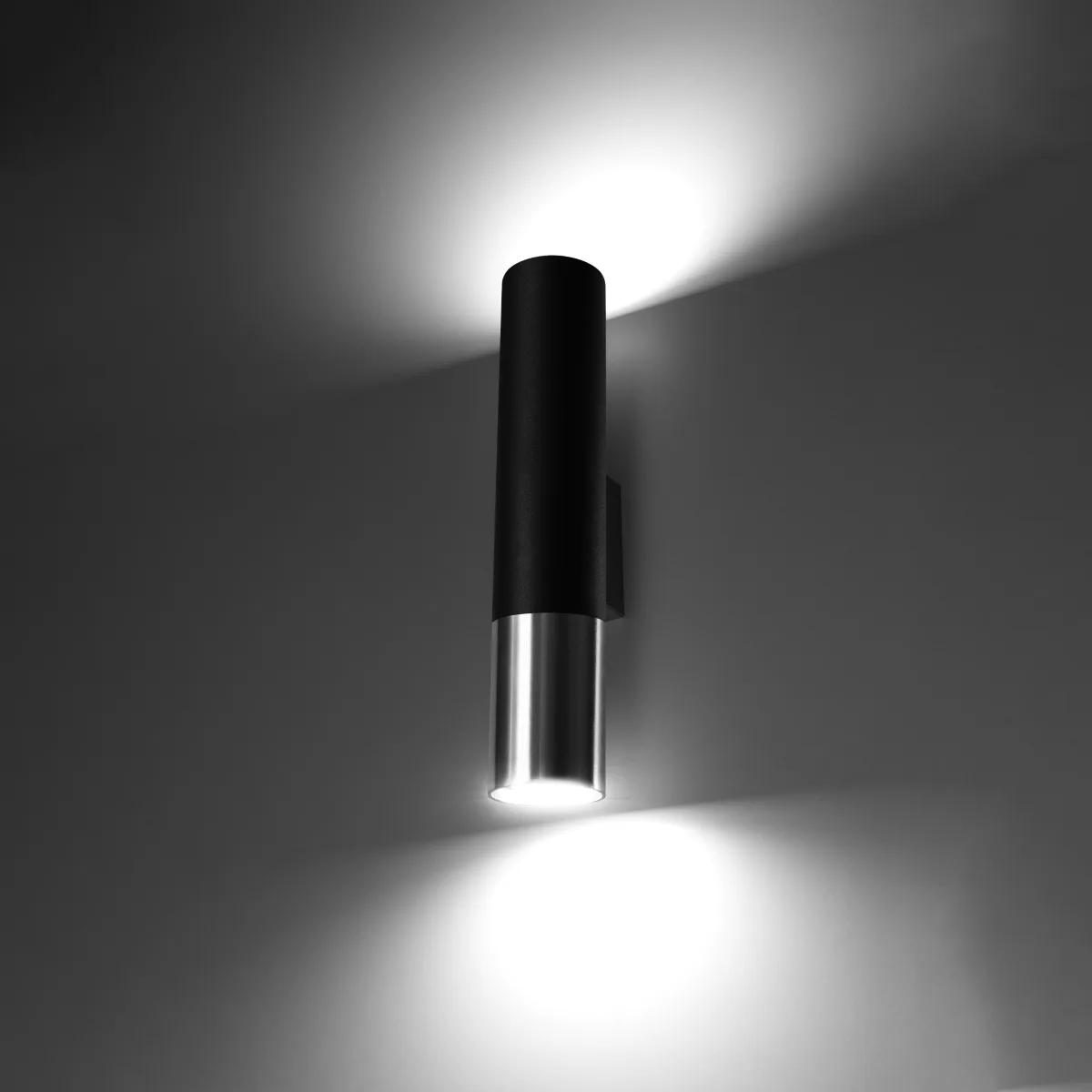 Sollux Φωτιστικό τοίχου Loopez 2,ατσάλι,2xGU10/40w,μαύρο,χρωμίου - Image 3