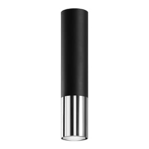 Sollux Φωτιστικό οροφής Loopez 1,ατσάλι,1xGU10/40w,μαύρο,χρωμίου