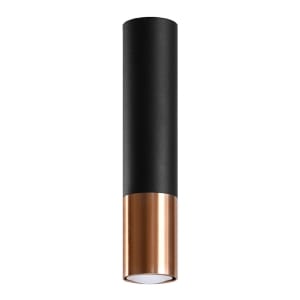 Sollux Φωτιστικό οροφής Loopez 1,ατσάλι,1xGU10/40w,μαύρο,χαλκού