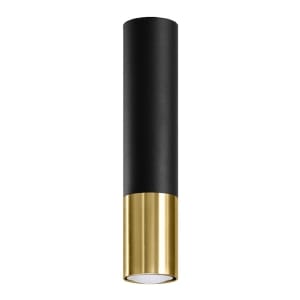 Sollux Φωτιστικό οροφής Loopez 1,ατσάλι,1xGU10/40w,μαύρο,χρυσό