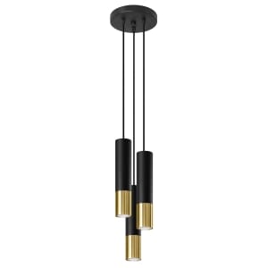 Sollux Κρεμαστό φωτιστικό Loopez 3,ατσάλι,3xGU10/40w,μαύρο,χρυσό