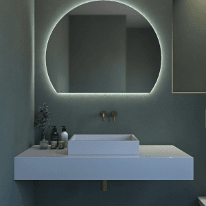 Καθρέπτης τοίχου Cropped Circle Project Mirrors με κρυφό φωτισμό Led