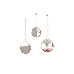 Σετ 3 καθρέπτες τοίχου Umbra Dima copper 1013877-880/χαλκού