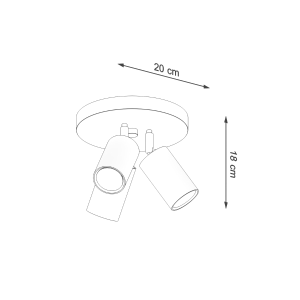 Sollux Φωτιστικό οροφής Ring 3,ατσάλι,3xGU10/40w - Image 6