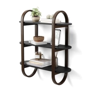 Ξύλινη ραφιέρα τοίχου 65x24x75 Umbra Bellwood blk