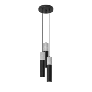 Sollux Κρεμαστό φωτιστικό Borgio 3,μαύρο,3xGU10/40w