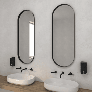 Καθρέπτης Iron Semi Oval 45x125,χάλυβας λάμα 3εκ.