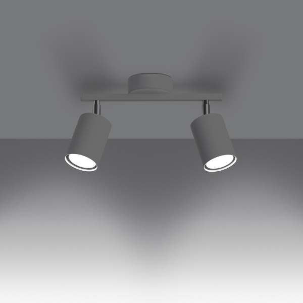 Sollux Φωτιστικό οροφής Lemmi 2,ατσάλι,2xGU10/40w,λευκό - Image 3