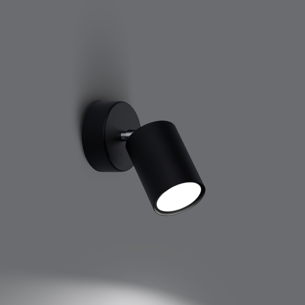Sollux Φωτιστικό τοίχου Lemmi 1,ατσάλι,1xGU10/40w,μαύρο - Image 3