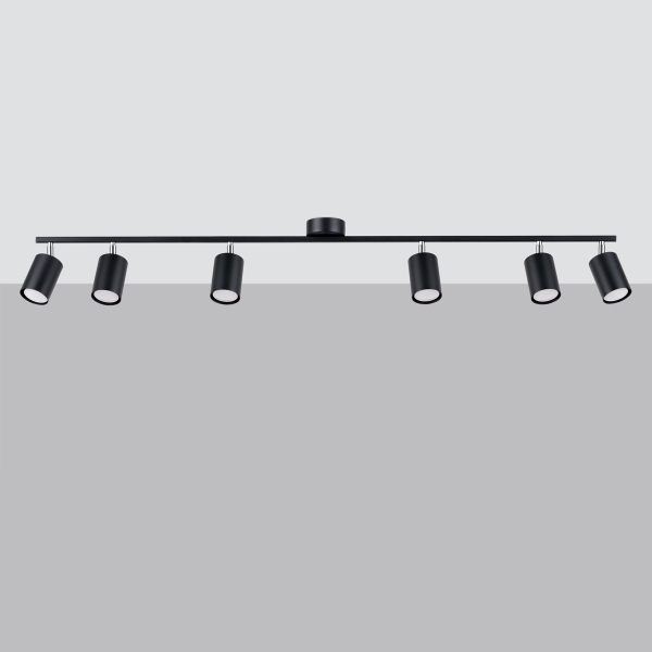 Sollux Φωτιστικό οροφής Lemmi 6,6xGU10/10w, Χρώμα μαύρο - Image 2