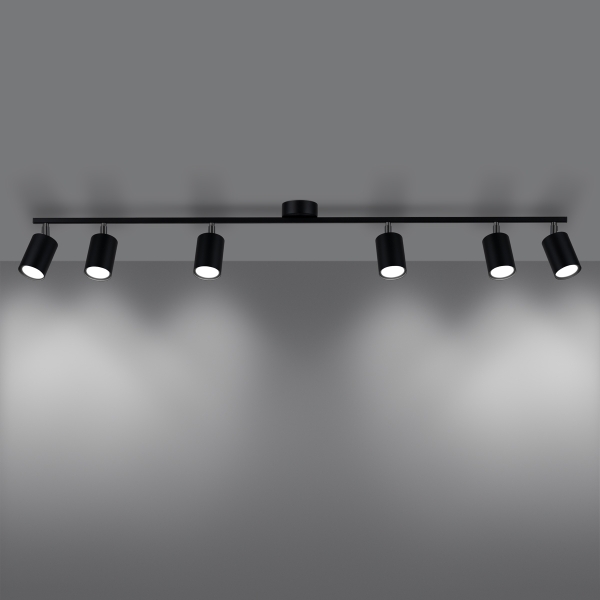Sollux Φωτιστικό οροφής Lemmi 6,6xGU10/10w, Χρώμα μαύρο - Image 3