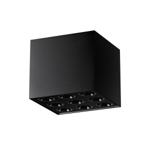 Sollux Φωτιστικό οροφής Ozzy 9,9xLED/16w, Χρώμα μαύρο
