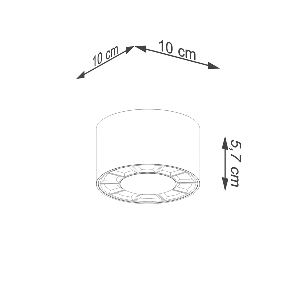 Sollux Φωτιστικό οροφής Dio 9,9xLED/10w, Χρώμα άσπρο - Image 5