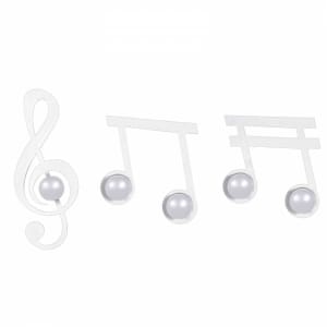 Σετ 3 κρεμάστρες τοίχου musical notes,χάλυβας,Arti e Mestieri