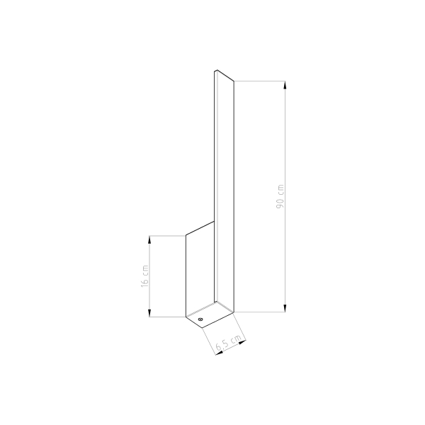 Thoro Φωτιστικό τοίχου Lahti 1,αλουμίνιο,1xLED/20w,μαύρο - Image 7
