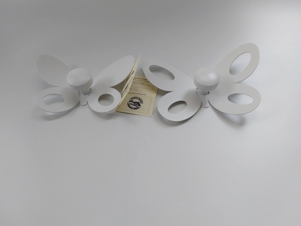 Σετ 2 Κρεμάστρες τοίχου Butterfly 23Χ16 & 20Χ14,λευκό,Arti e Mestieri - Image 2