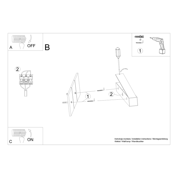 Sollux Φωτιστικό τοίχου Pinne 1,αλουμίνιο,1xLED/50w.λευκό - Image 7