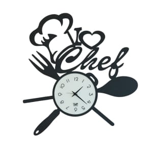 Ρολόι τοίχου I love chef,χάλυβας,γυαλί,50X50εκ.,Arti e Mestieri