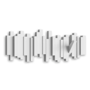 Umbra λευκή κρεμάστρα τοίχου 49.2x18.1εκ/Λευκό/Sticks 318211-660