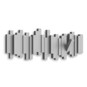 Κρεμάστρα τοίχου 5 θέσεων 49.2x18.1εκ Umbra sticks/γκρί